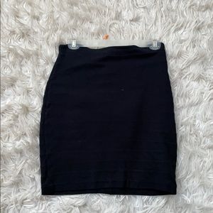 Express black ribbed skirt